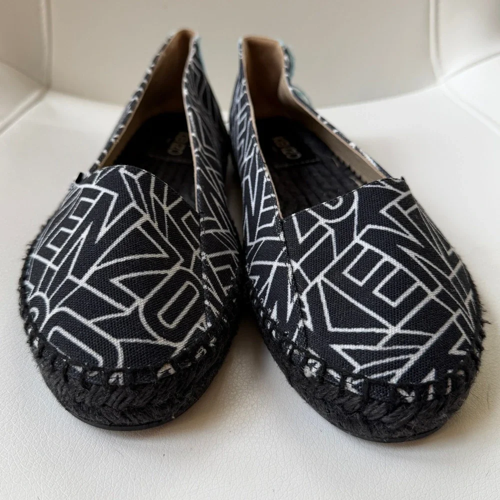 Kenzo logo print canvas espadrilles slip-on shoes‎
